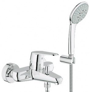 Смеситель однорычажный для ванны с душем Grohe коллекция Eurodisc Cosmopolitan хром 33395002