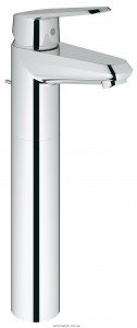 Змішувач для раковини одноважеля з донним клапаном високий Grohe Eurodisc Cosmopolitan хром 23055002