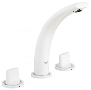 Змішувач для раковини двухвентильний з донним клапаном прихований Grohe колекція Ondus білий 20178LS0