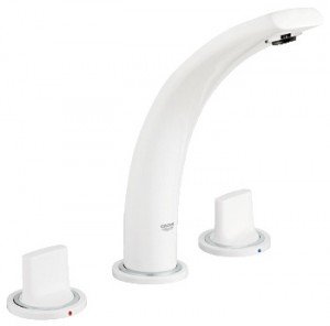 Змішувач для раковини двухвентильний з донним клапаном прихований Grohe колекція Ondus білий 20178LS0