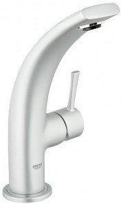 Смеситель для раковины однорычажный с донным клапаном Grohe коллекция Ondus матовый хром 32125BS0