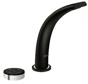 Змішувач для раковини електронний сенсорний з донним клапаном Grohe Ondus чорний 36079KS0