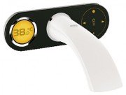 Змішувач для раковини електронний настінний з донним клапаном каскадний Grohe Ondus білий 36045LS0