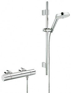 Змішувач для душу з термостатом Grohe Grohtherm 3000 Cosmopolitan з душовим набором хром 34275000