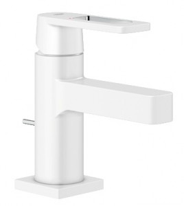 Смеситель для раковины однорычажный с донным клапаном Grohe коллекция Quadra белый 32632LS0