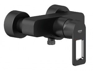 Смеситель для душа настенный однорычажный Grohe коллекция Quadra черный 32637KS0