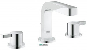 Змішувач для раковини Двохважеля з донним клапаном прихований Grohe Lineare хром 20304000