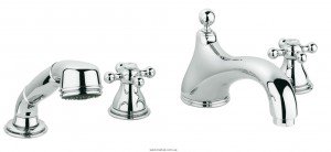 Смеситель двухвентильный на борт ванны с душем Grohe коллекция Sinfonia хром 25032000