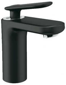 Змішувач для раковини одноважеля з донним клапаном Grohe колекція Veris чорний 23064KS0