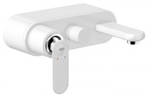 Змішувач одинважільний для ванни з коротким виливом Grohe колекція Veris білий 32195LS0