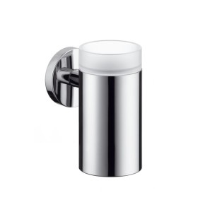 Стакан для зубных щеток Hansgrohe Logis с держателем хром/белый 40518000