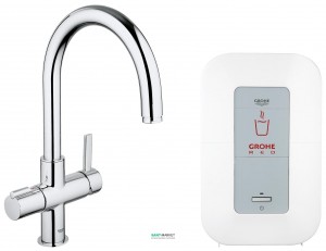 Смеситель для кухни под фильтр термостатический Grohe Red Duo с бойлером однорычажный 30083000 