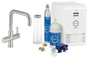 Набор смеситель для кухни с фильтром GROHE Blue однорычажный с газированием воды 31324DC0