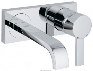 Смеситель для раковины однорычажный настенный скрытый Grohe коллекция Allure хром 19309000