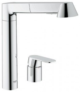 Смеситель для кухни с выдвижной лейкой GROHE K7 однорычажный 32894000