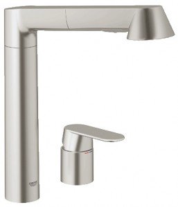 Смеситель для кухни с выдвижной лейкой GROHE K7 однорычажный 32894DC0