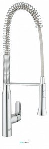 Смеситель для кухни с выдвижной лейкой GROHE K7 однорычажный высокий излив 32950000