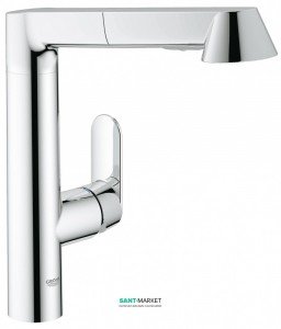 Смеситель для кухни с выдвижной лейкой GROHE K7 однорычажный 32176000