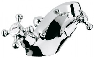 Смеситель для раковины двухвентильный с донным клапаном Grohe коллекция Arabesk хром 21156000