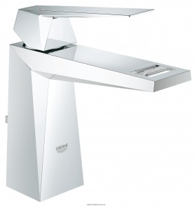 Смеситель для раковины однорычажный с донным клапаном каскадный Grohe Allure Brilliant хром 23029000