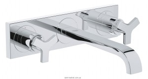 Смеситель для раковины двухвентильный настенный скрытый Grohe коллекция Allure хром 20192000
