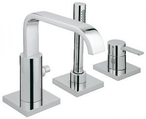 Змішувач одинважільний на борт ванни з душем Grohe Колекція Allure хром 19316000