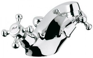 Змішувач для раковини двухвентильний з донним клапаном Grohe колекція Arabesk хром 21156000