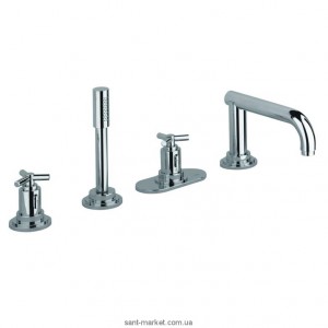 Змішувач двохвентильний на борт ванни з душем Grohe колекція Atrio хром 19141000