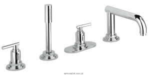 Змішувач двохвентильний на борт ванни з душем Grohe колекція Atrio хром 19142000