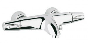 Смеситель с термостатом двухвентильный с коротким изливом Grohe коллекция Chiara хром 34070000