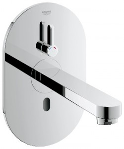 Змішувач для раковини електронний сенсорний настінний Grohe Eurosmart Cosmopolitan E хром 36315000