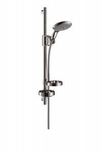 Душевой гарнитур со штангой Hansgrohe коллекция Raindance E 120 AIR с мыльницей хром 27887000