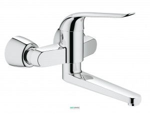 Смеситель для раковины однорычажный настенный Grohe коллекция Euroeco Special хром 32774000
