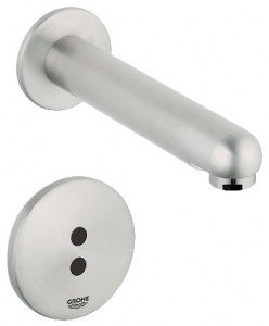 Змішувач для раковини електронний сенсорний настінний Grohe Europlus E суперсталь 36042SD0