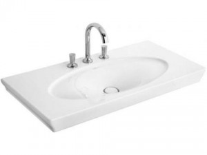 Раковина для ванної підвісна умивальник-стільниця Villeroy & Boch колекція La Belle біла 6124G1R1