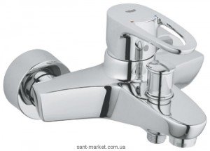 Смеситель однорычажный для ванны с коротким изливом Grohe коллекция Europlus хром 33553001