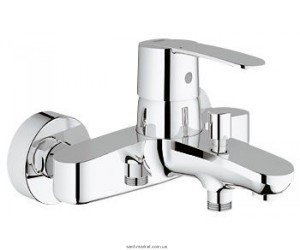 Змішувач одинважільний для ванни з коротким виливом Grohe колекція Wave Cosmopolitan хром 23209000