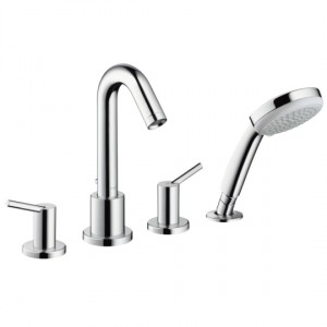 Змішувач двохвентильний на борт ванни з душем Hansgrohe колекція Talis S хром 32314000