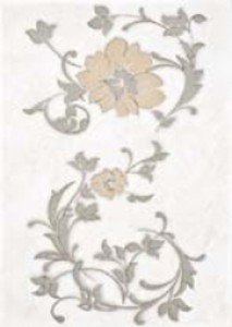 декор Церсаніт Аура Квітка бежевий 25x35