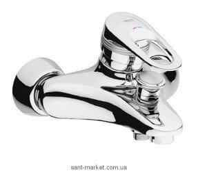 Смеситель однорычажный для ванны с коротким изливом Grohe коллекция Europlus хром 33553000