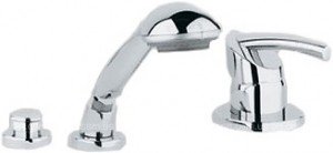 Змішувач одинважільний на борт ванни з душем Grohe колекція Tenso хром 19154000