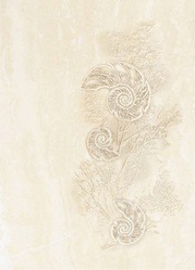 Церсанит Травертино декор Мушля 25x35 Беж