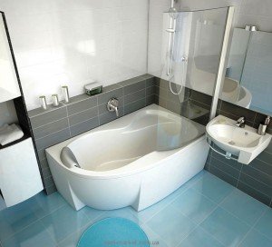 Ванна акриловая угловая асимметричная Ravak коллекция Rosa 95 160х95х47 R C581000000