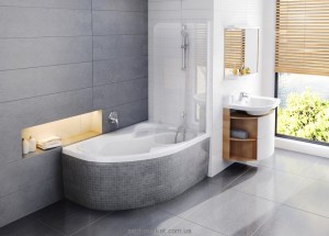 Ванна акрилова асиметрична кутова Ravak колекція Rosa II 160х105х44 R CL21000000