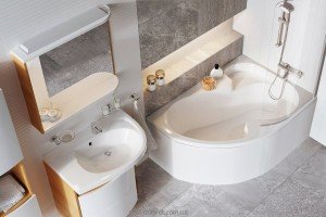 Ванна акрилова кутова асиметрична Ravak колекція Rosa I 160х105х45 R CL01000000