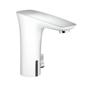 Змішувач для раковини електронний сенсорний Hansgrohe колекція PuraVida хром / білий 15170400