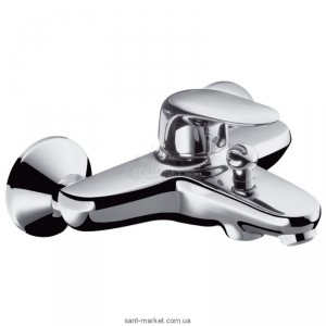 Змішувач одинважільний для ванни з коротким виливом Hansgrohe колекція Metris E хром 31470000