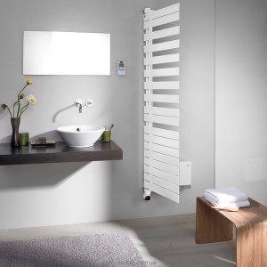 Електричний полотенцесушитель прихований (BOX) Zehnder Roda 550х968х83 Е-подібний поворотний білий ROER-100-055 / IP