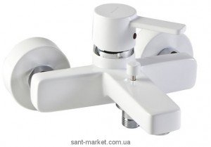 Змішувач одинважільний для ванни з коротким виливом Kludi колекція Zenta хром / білий 386709175