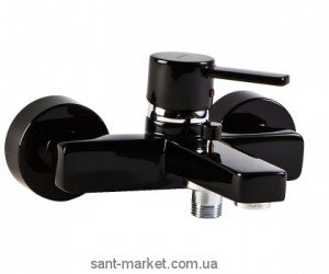 Змішувач одинважільний для ванни з коротким виливом Kludi колекція Zenta чорний 386708675